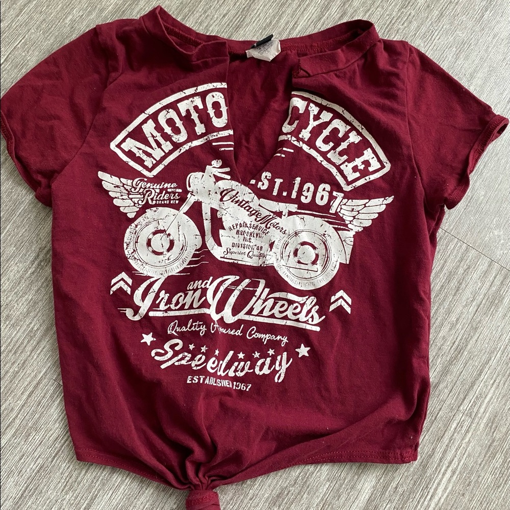 Windsor Red Biker Top